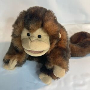 Folkmanis Monkey Hand Puppet 9" Plush Brown Full Body Folktails Chimpanzee Toy